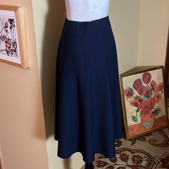 TALBOTS Size 12W STRETCHY Soft Textured Skater Aline Flounce Pull-On $89 NEW - Picture 5 of 12